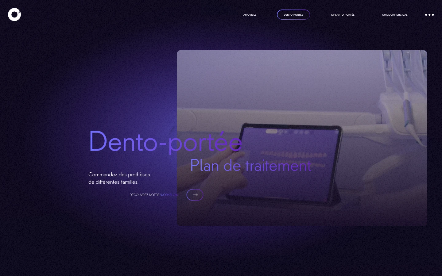 Page Dento-portée avec le plan de traitement présenté sur une tablette
