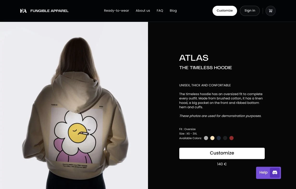 Atlas : une fiche vêtement